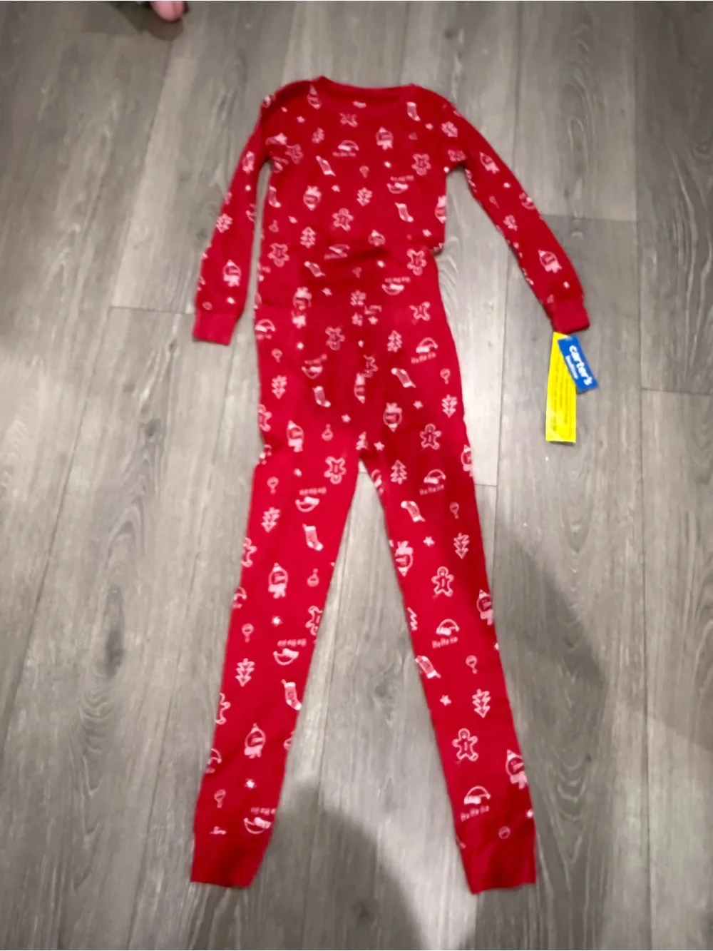 Carters Red Holiday Pajamas size 7